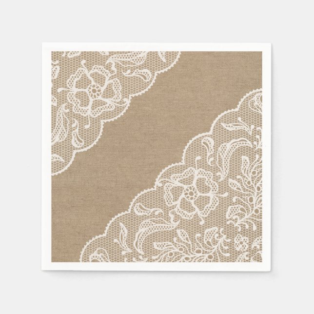 Burlap & Lace Napkins (Front)