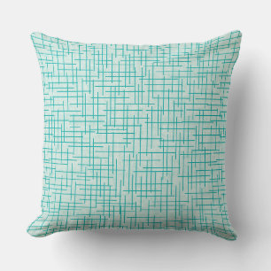 burlap lines retro pattern throw pillow
