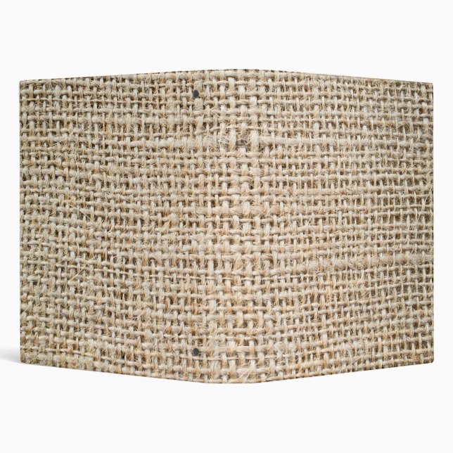 Burlap-look 3 Ring Binder (Background)