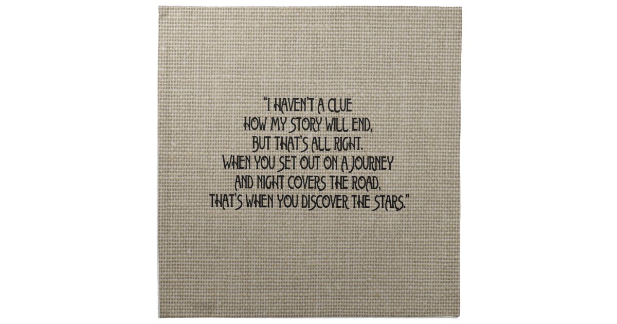 Burlap Look Life Story Quote Cocktail Napkins Zazzle