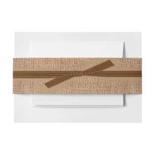Burlap Look Wedding Belly Band