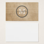 Burlap Monogram (Front & Back)