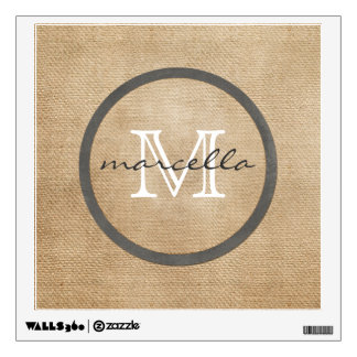 Burlap Monogram Wall Decal