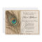 Burlap Peacock Feather Bridal Shower Invitations
