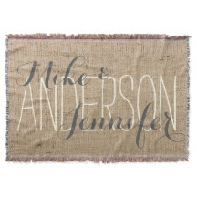 Burlap Personalized Wedding Bride & Groom's Names