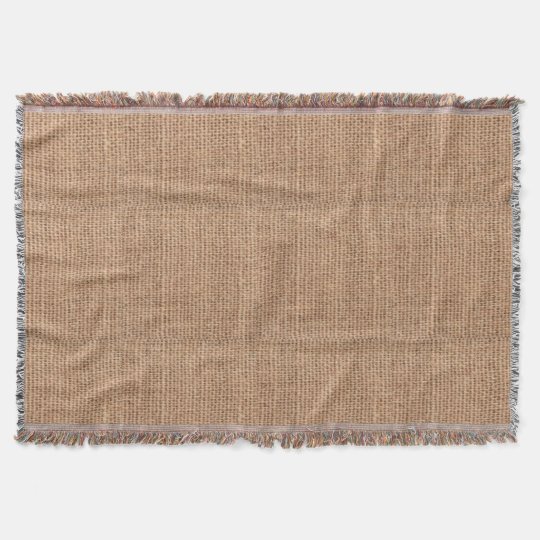 Burlap Print Throw Blanket
