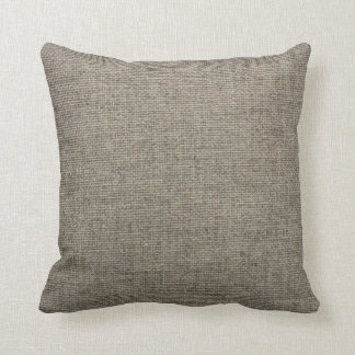 Burlap Print Throw Pillow