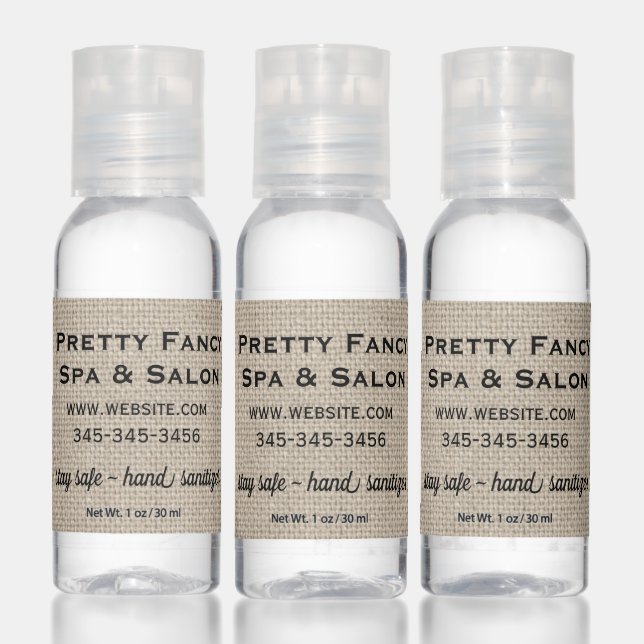 Burlap Promotional Business Hand Sanitizer (Set)