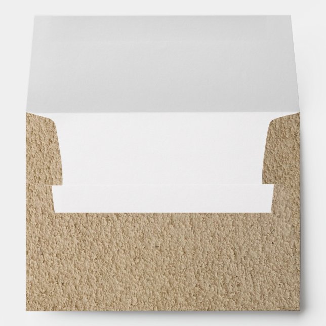 Burlap Rustic Background Wedding Envelope (Back (Bottom))