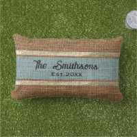  Burlap Rustic Brown Sage Green Custom Family Name
