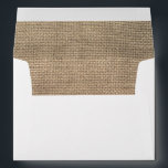 Burlap Rustic envelope<br><div class="desc">These beautiful rustic wedding envelopes have the rustic touch of burlap, they will fit perfectly to your rustic or country themed wedding. Note: These envelopes are flat printed, they do not contain actual lace or burlap.</div>