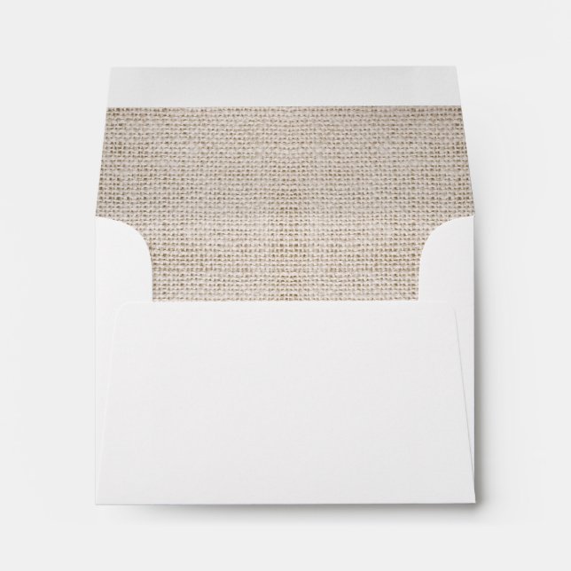burlap rustic RSVP and note Card Envelope (Back (Bottom))