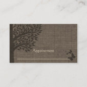 Burlap Rustic Tree Appointment Professional (Back)