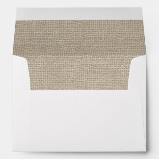 Burlap Rustic Wedding Envelope