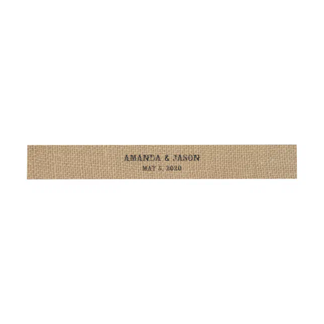 Burlap Rustic Wedding Invitation Belly Bands Invitation Belly Band Zazzle
