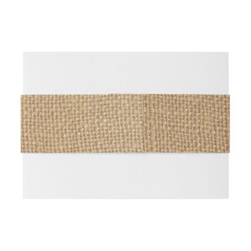 Burlap Rustic Wedding Invitation Belly Bands Invitation Belly Band Zazzle