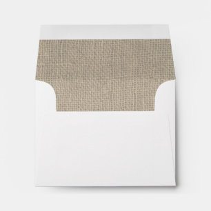 Burlap Rustic Wedding RSVP Envelope