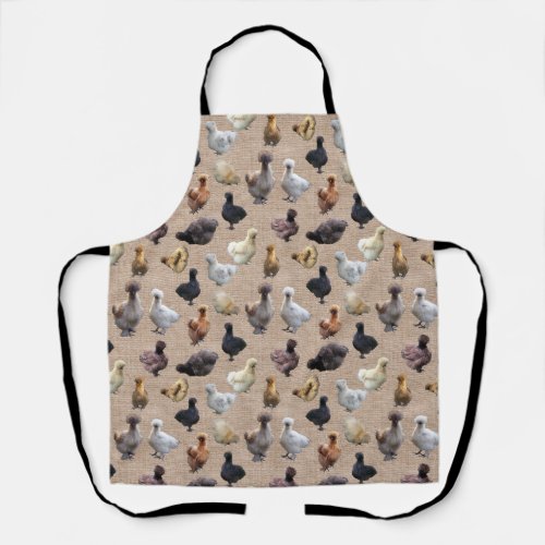 Burlap Silkie Bantam Apron