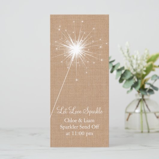 Burlap Sparkler Holder (Standing Front)