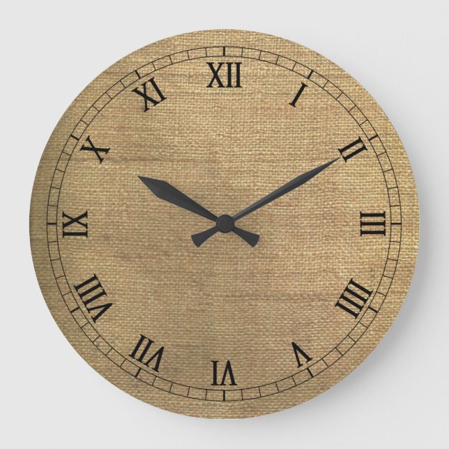 Burlap Style Wall Clock (Front)