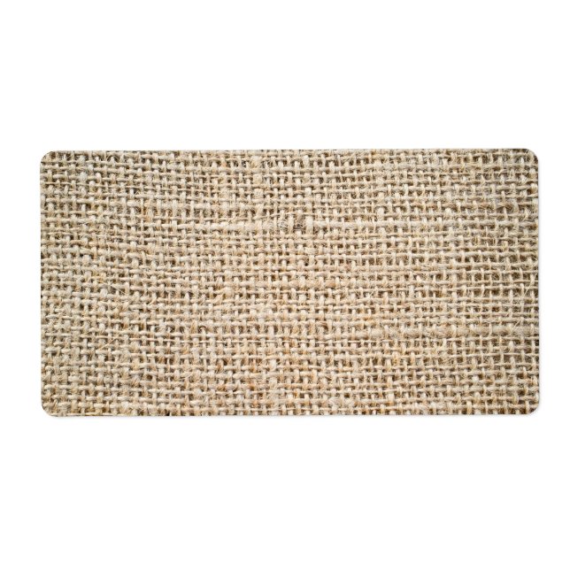 Burlap texture label (Front)