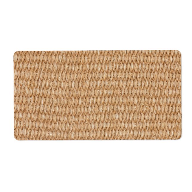 Burlap texture label (Front)