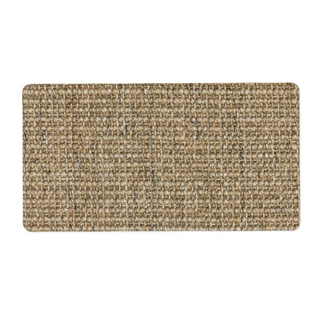 Burlap texture label (Front)