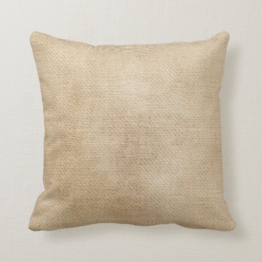 Burlap Texture Look Throw Pillow