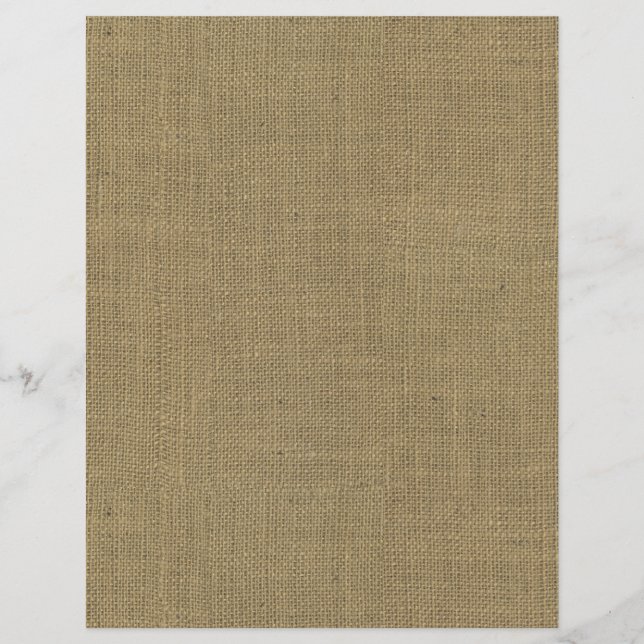 Burlap Texture Tan Scrapbook Paper (Front)