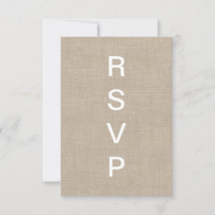 Burlap Typography RSVP