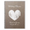 Burlap wedding planner organizer journal notebook