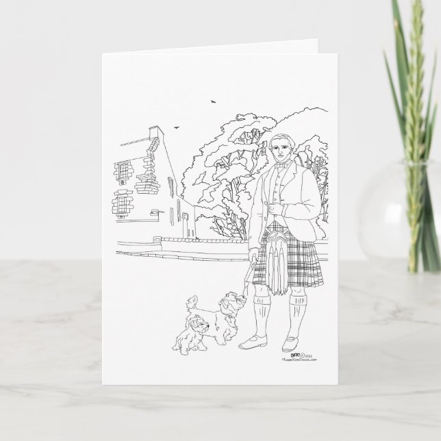 Burleigh Castle Highlander Westie Dogs Card (Front)