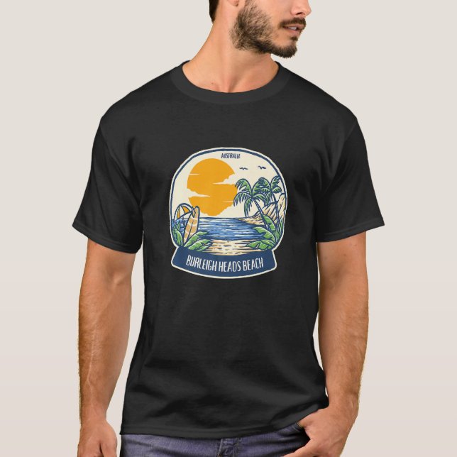 Burleigh Heads Beach Australia   T-Shirt (Front)