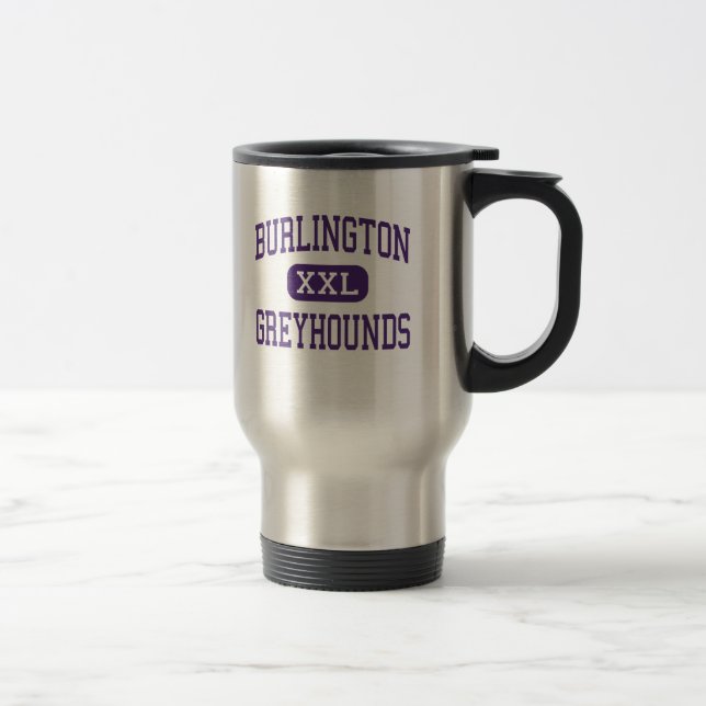 Burlington - Greyhounds - High - Burlington Iowa Travel Mug (Right)