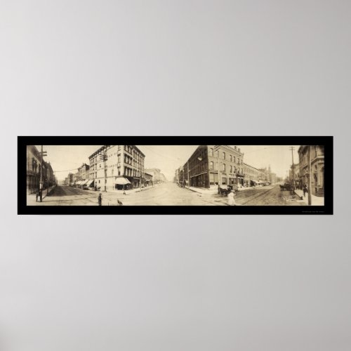 Burlington IA Main St Photo 1907 Poster