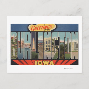 Burlington, Iowa - Large Letter Scenes 2 Postcard