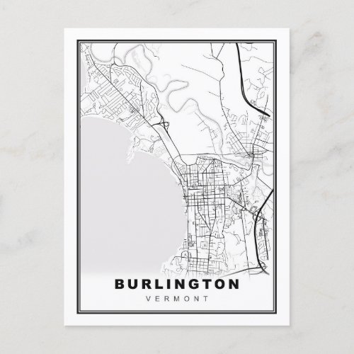 Burlington Map Holiday Postcard