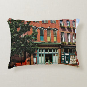 Burlington NJ - Street in Historic District Accent Pillow