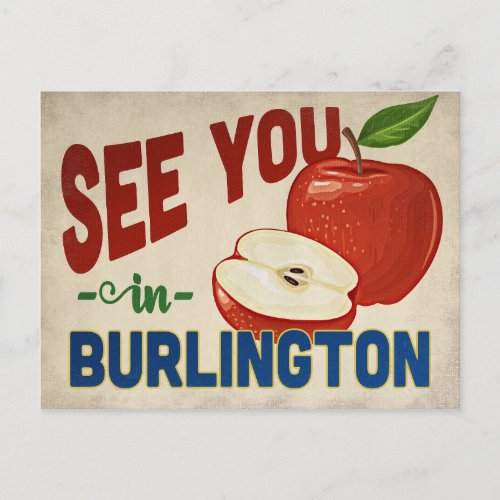 Burlington North Carolina Apple _ Vintage Travel Postcard