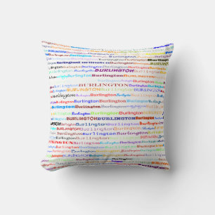 Burlington Text Design II Throw Pillow