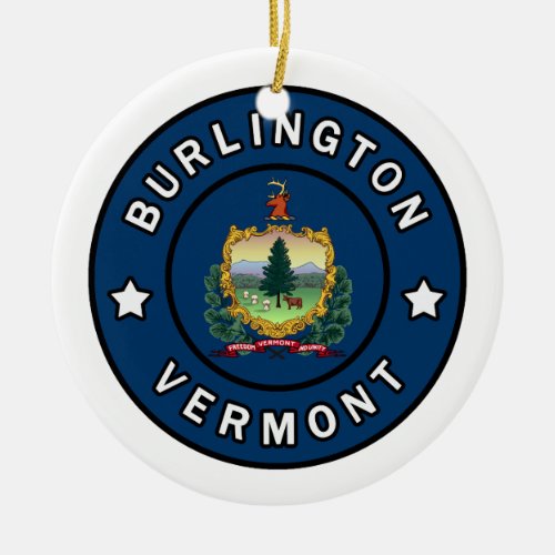 Burlington Vermont Ceramic Ornament