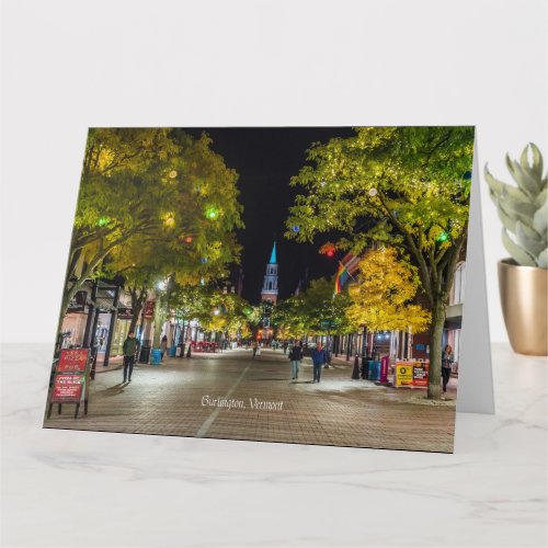 Burlington, Vermont cityscape photograph, Card