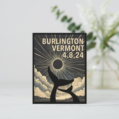 Burlington Vermont Eclipse Postcard
