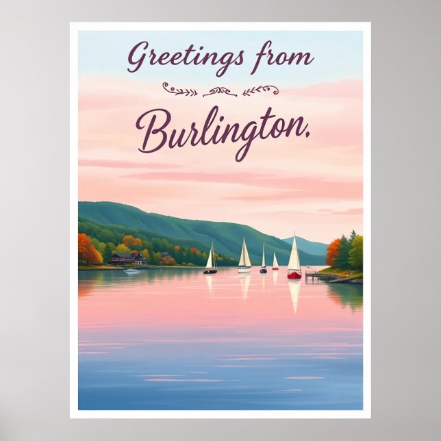 Burlington, Vermont – Lake Champlain Poster (Front)