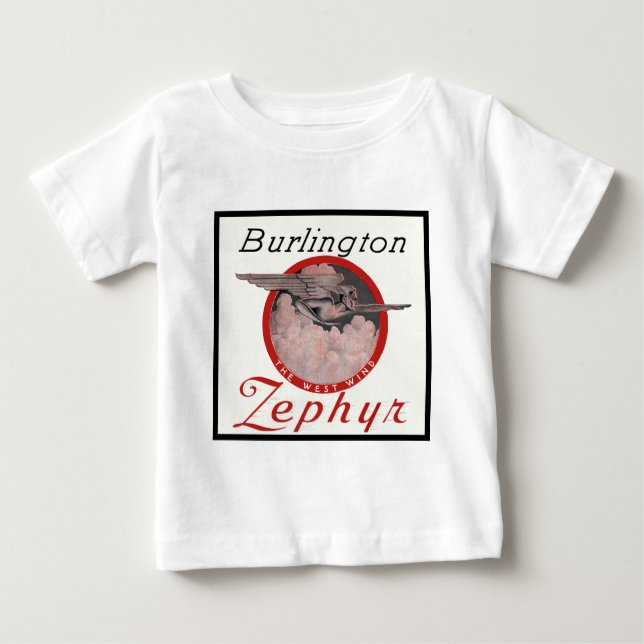 Burlington Zephyr Train Baby T-Shirt (Front)