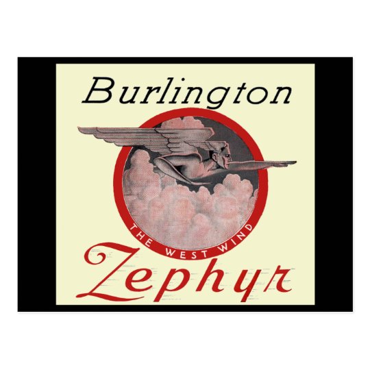 Burlington Zephyr Train Postcard