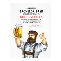 Burly Beer Drinker Invitation