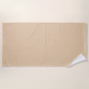 Burly Wood Solid Color Beach Towel