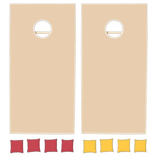 Burly Wood Solid Color Cornhole Set