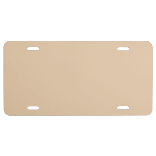 Burly Wood Solid Color License Plate